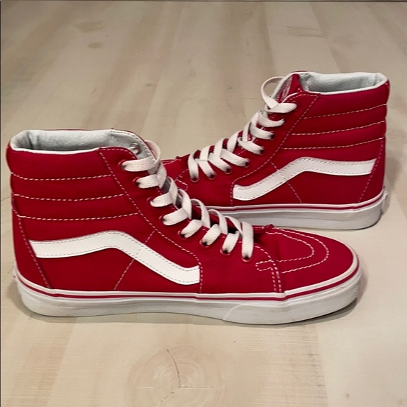 Vans Other - VANS SK8-Hi RED/ WHITE Mens 7.5 / Womens 9